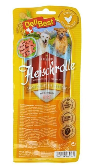 Delibest Kyllingpølse 2 x 400 g - Hundesnacks og Godbiter