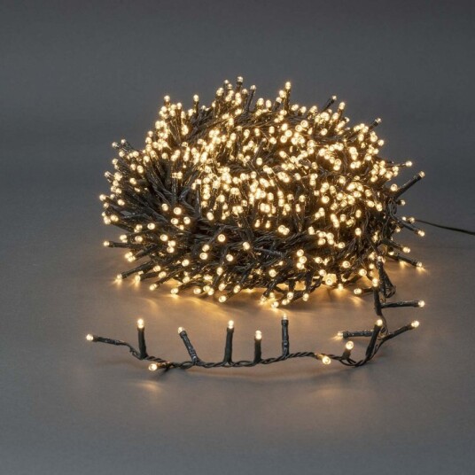 Nedis Julebelysning | Kompakt klynge | 1200 LED's | Varm Hvit | 24.00 m | Lyseffekter: 7 | Innendørs eller utendørs | Nettstrøm drevet