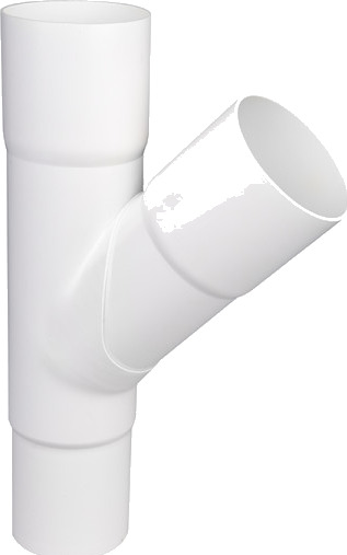 Plastmo grenrør Ø110x90mm 60° hvit