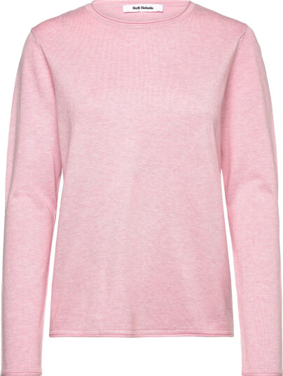 Soft Rebels Srmarla O Neck Roll Edge Knit   Pink   L