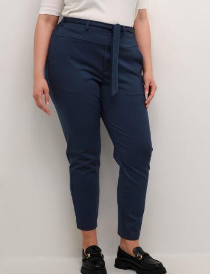 Kaffe Curve Kcjenna Belt Pant - Navy - S