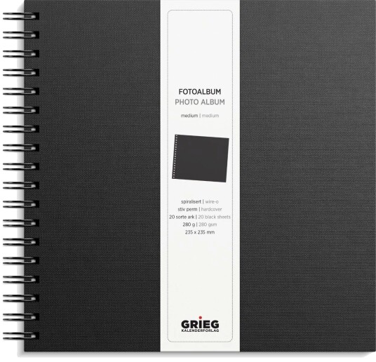 Grieg Fotoalbum Grieg medium 40 sider sort Grieg Fotoalbum Grieg medium 40 sider sort