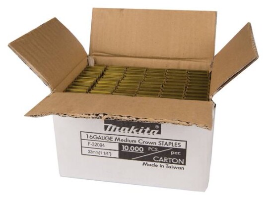 Makita F-32094 Klammer 11x32 mm 10000 Stk til AT1150A Makita F-32094 Klammer 11x32 mm 10000 Stk til AT1150A