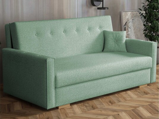 Ajiz Sovesofa 3 seter i Bouclé Grønn Ajiz Sovesofa 3 seter i Bouclé Grønn