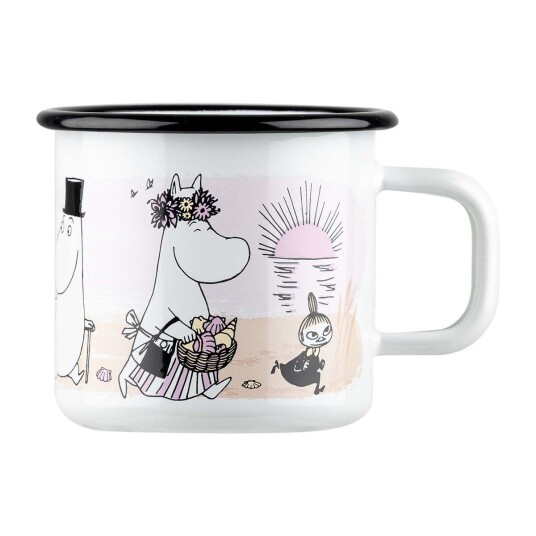 Muurla The Beach Retro emaljekopp 37 cl White