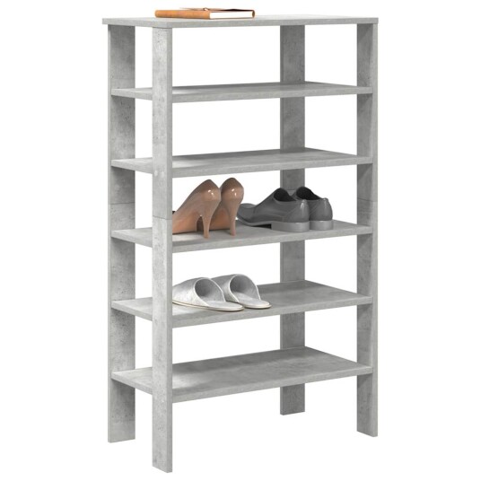 Skohylle betonggrå 61x32x105 cm konstruert tre 8721158648945 Skohylle betonggrå 61x32x105 cm konstruert tre 8721158648945