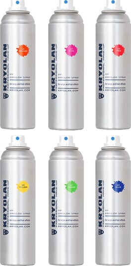 Kryolan UV Neon Hårspray - Violett