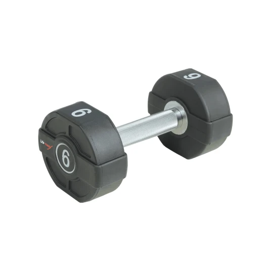 Lifemaxx PU Manual 6 kg - Rett riflet håndtak - Utstyr til crossfit, styrketrening og funksjonell fitness