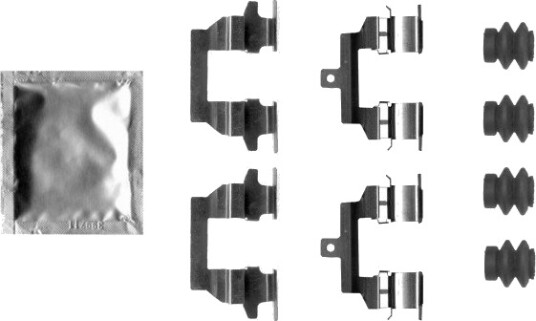 Monteringssett, bremseklosser HELLA 8DZ 355 206-361