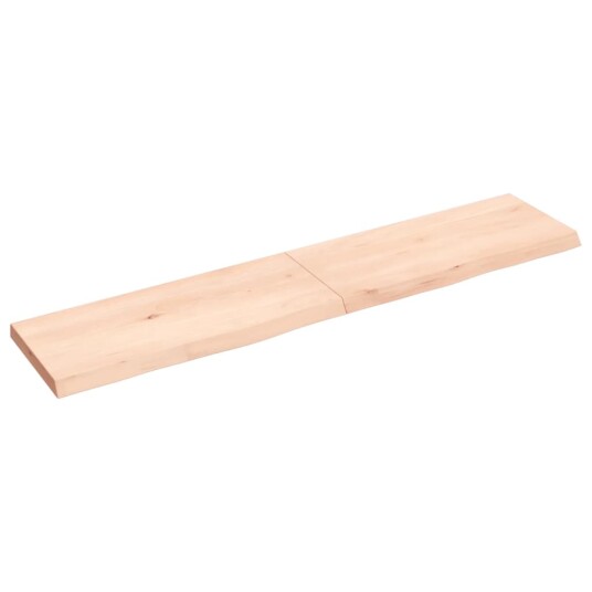 vidaXL Vegghylle 140x30x4 cm ubehandlet heltre eik