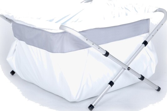 BibaBad Sammenleggbart Badekar Flexi 80x100 cm Hvit/Sølv