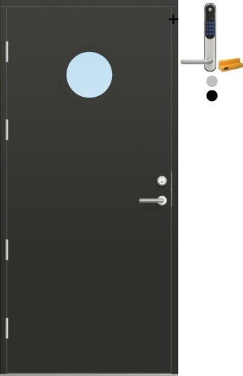 Ytterdør Bygg1 Fjell 10 Klarglass med Yale Entrus BxH: 80x200 cm, Høyre, RAL 7016, Antrasitt, Yale Sølv Ytterdør Bygg1 Fjell 10 Klarglass med Yale Entrus BxH: 80x200 cm, Høyre, RAL 7016, Antrasitt, Yale Sølv