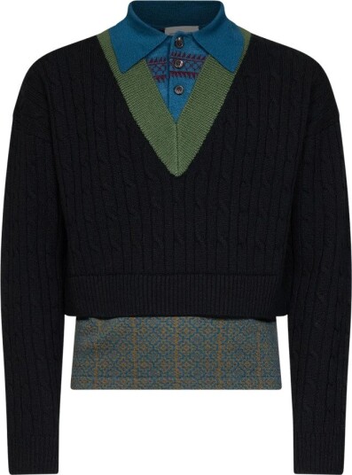 Dries Van Noten Herre Strikkevarer Svart L,
