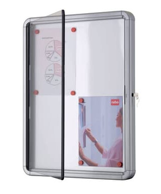 Nobo Innglasset Oppslagstavle Innendørsbruk 4xa4 Magnetisk Hvit