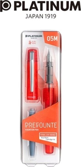 Platinum Prefonte Vermilion Orange M Oransje Fyllepenn Platinum Prefonte Vermilion Orange M Oransje Fyllepenn