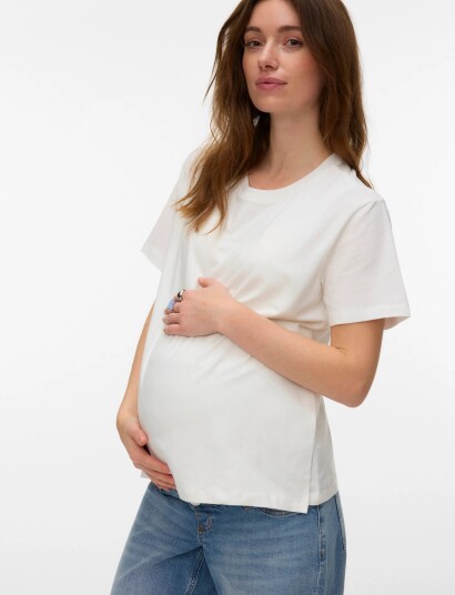Mamalicious Mlhannah June Ss T Shirt 2F White XXL