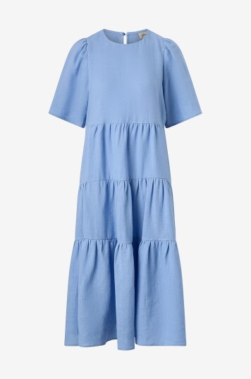 Jumperfabriken Kjole i lin Judith Dress Blå