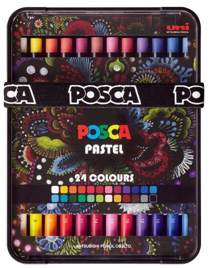 Posca Posca Pastel pastellkritt 24-set Posca Posca Pastel pastellkritt 24-set