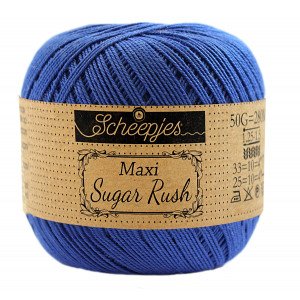 Scheepjes Maxi Sugar Rush Garn Unicolor 201 Elektrisk Blå
