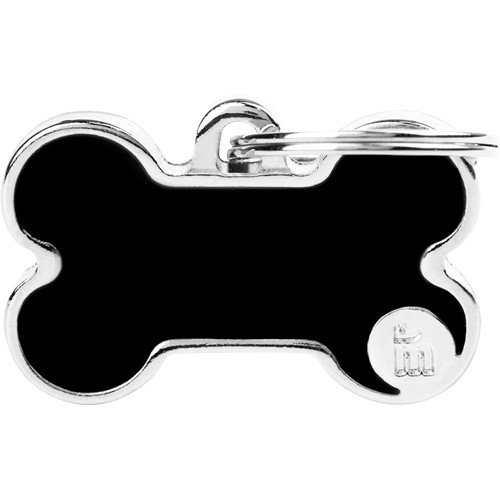 Myfamily Håndlaget ID Tag til Hundehalsbånd - Sort 48x31 mm Myfamily Håndlaget ID Tag til Hundehalsbånd - Sort 48x31 mm