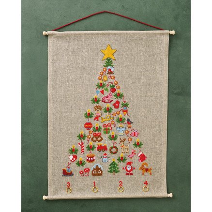 Permin Broderisett Adventstreet 40x56cm