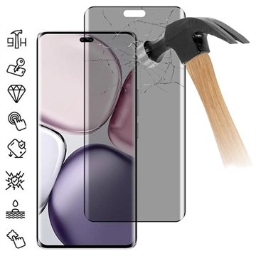 Honor Magic7 Lite Privacy Full Cover Beskyttelsesglass Svart Kant