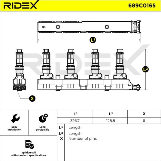 Tennspole RIDEX 689C0165 Tennspole RIDEX 689C0165
