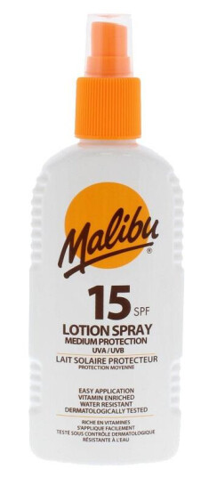 Malibu Spray Lotion Solkrem SPF 15 200 ml med UVA-beskyttelse