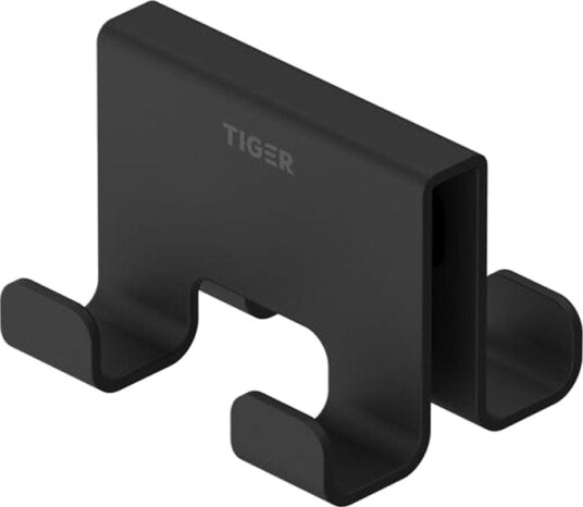 Tiger Caddy Dobbel Krok for Glassvegg 6 8 mm Svart Matt