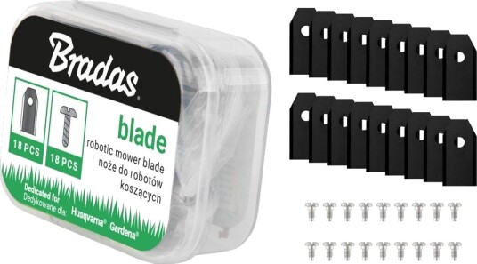 Bradas Dyse Til Robotgressklippere Husqvarna/Gardena 18 Stk Titan Black