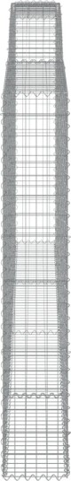 vidaXL Gabionkurver buede 7 stk 400x30x180/200 cm galvanisert jern