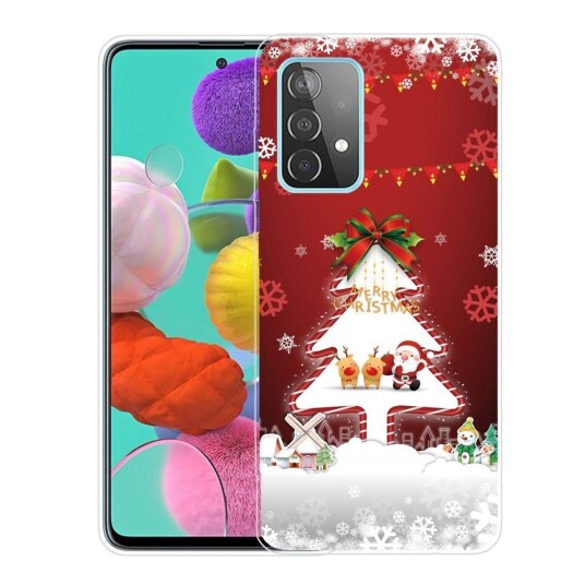 INCOVER Samsung Galaxy A53 (5G) TPU Plast Jul Deksel - Merry Christmas - Juletre og Snøflak