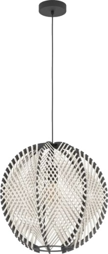 Eglo Waverton Pendellampe Ø480 E27 Sort/Tre/Hvit