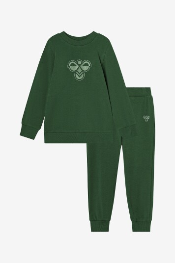 Hummel Sett hmlMini Jersey Crewsuit Bee Grønn Hummel Sett hmlMini Jersey Crewsuit Bee Grønn