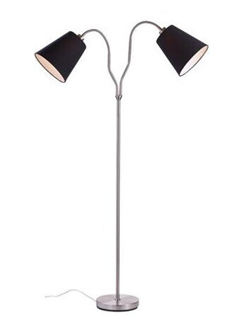 Modena Gulvlampe 2L Sort/Stål Modena Gulvlampe 2L Sort/Stål
