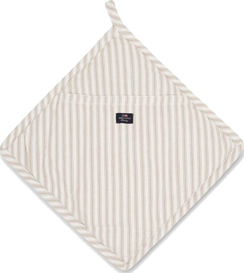Lexington Icons Herringbone Striped grytelapp Beige-white Lexington Icons Herringbone Striped grytelapp Beige-white