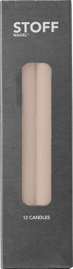 STOFF Nagel Stearinlys 12-pakning Beige 18 cm