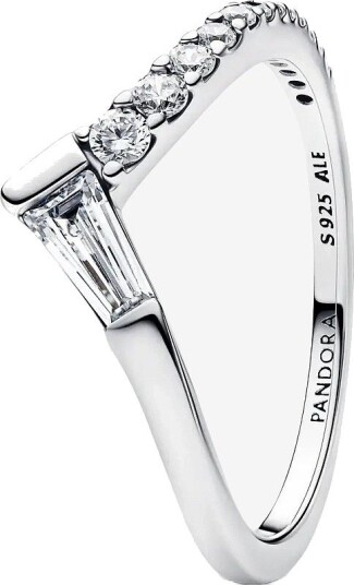 Pandora Tiara Baguette Pavé Band Ring - CLEAR - 56