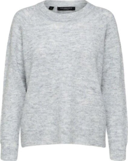 SELECTED FEMME Lulu LS Knit O-Neck Light Grey Melange S