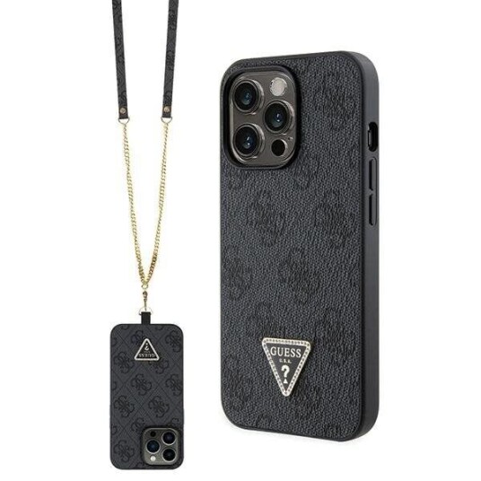 Guess iPhone 13 Pro / 13 Hardcase Crossbody Etui med 4G Metal-Logo, Svart