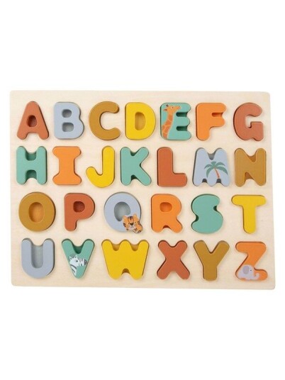 Small Foot  Wooden Alphabet Puzzle Safari