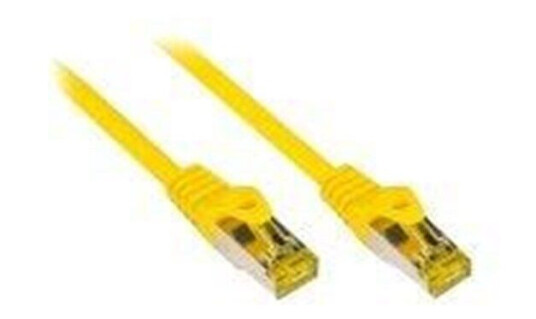 Rj45 Patchkabel Med Cat.7 Råkabel Og Låsebeskyttelse (Rns®) S/Ftp Pimf Halogenfri 600Mhz Ofc Gul 0,15M Good Connections® (8070R-002Y)