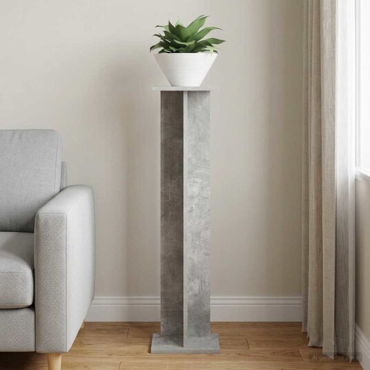 vidaXL Planteholder BetongGrå 25 x 25,5 x 100,5 cm Konstruert tre