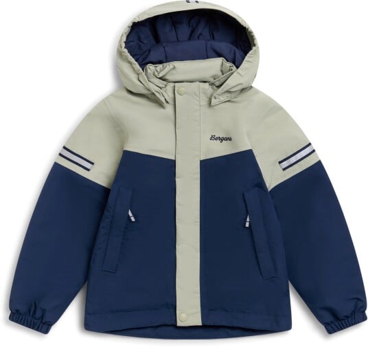 Bergans Kids" Lilletind Insulated Shell Jacket Navy Blue/light Green Mud 116