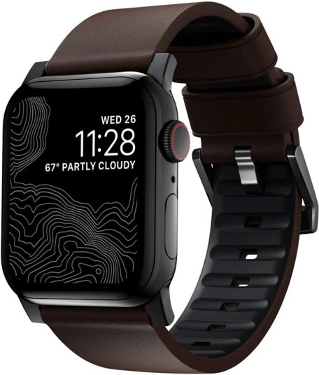Nomad Apple Watch 42/44/SE/45/49mm Active Band Pro Rem - Classic Brown / Black Hardware
