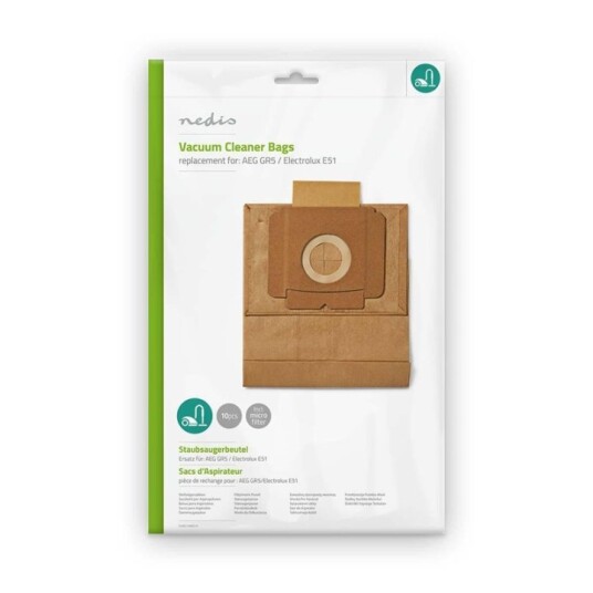 Nedis Støvsugepose 10 stk. Papir Mest solgt for: AEG / Electrolux Brun