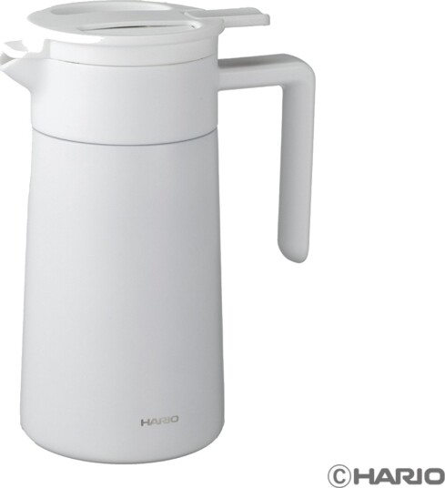 Hario Double-Walled Thermal Pot with Ceramic Coating - 600ml , White