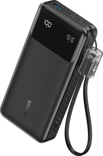 Anker Powerbank 20000mAh med Hurtiglading og 3-veis Utgang - Svart Anker Powerbank 20000mAh med Hurtiglading og 3-veis Utgang - Svart