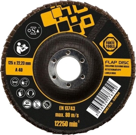 Forte_Tools Flapslipeblad 125X22,23 Mm Forte T Forte_Tools Flapslipeblad 125X22,23 Mm Forte T