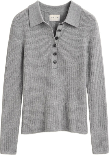 Gant Mini Cable Rugger Ls   Grey   XL